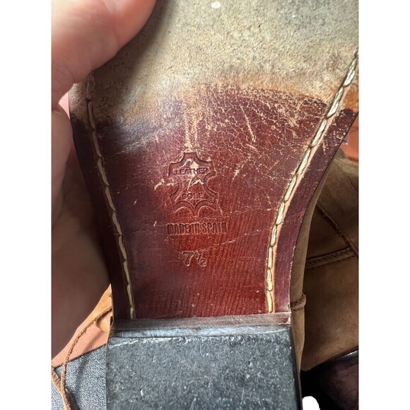 Guess by Georges Marciano Womens Mid Calf Suede Boots Brown Size 7.5 Y2K Western - Picture 10 of 10